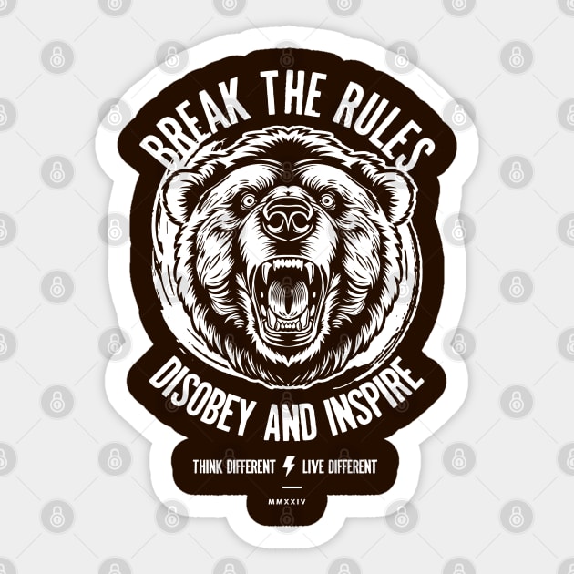 Break The Rules Sticker by artslaves